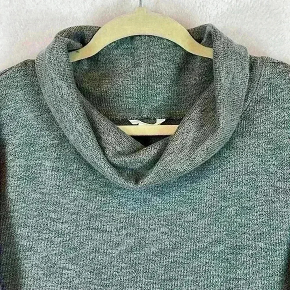 Caslon Pullover Tunic Sweater Sz Large Gray Cowl Neck Long Sleeve Side Slits - Picture 4 of 10